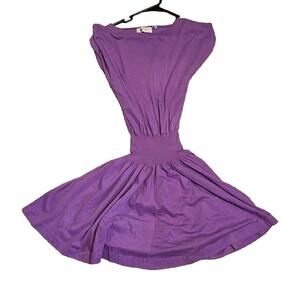 Evan Picone JRs Dress Purple 70s/80s Dance Party Sockhop Medium Circle Skirt